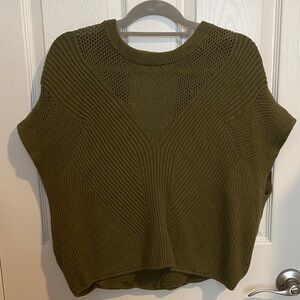 Express Forest Green Women's Crew Neck Sweater